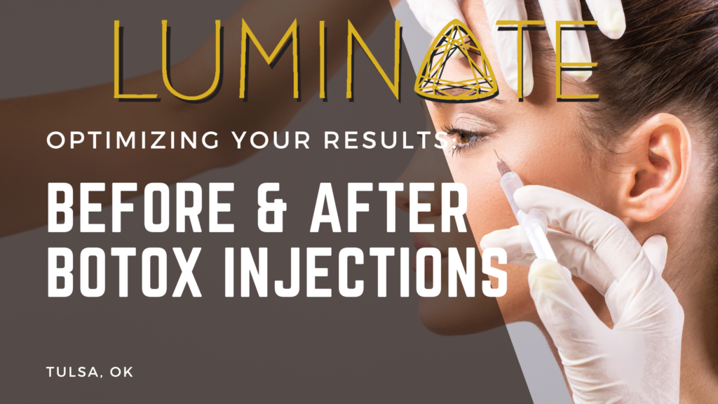 Botox Before and After Blog Post with image of injections on face in Tulsa